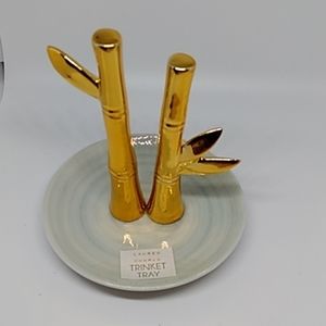 Gold Bamboo Trinket Tray